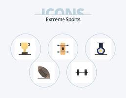 sport vlak icoon pak 5 icoon ontwerp. . skateboard. vector