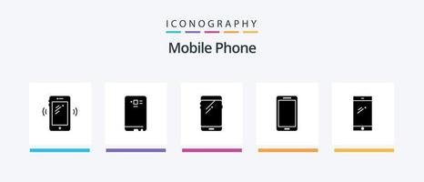 mobiel telefoon glyph 5 icoon pak inclusief . rug. Samsung. mobiel. creatief pictogrammen ontwerp vector