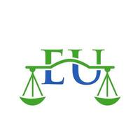 brief EU wet firma logo ontwerp voor advocaat, gerechtigheid, wet procureur, legaal, advocaat onderhoud, wet kantoor, schaal, wet stevig, advocaat zakelijke bedrijf vector