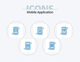 mobiel toepassing blauw icoon pak 5 icoon ontwerp. omroep. navigatie. dichtbij. plaats. app vector