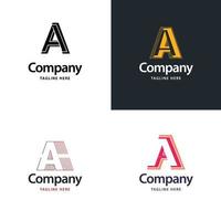 brief een groot logo pak ontwerp creatief modern logos ontwerp voor uw bedrijf vector