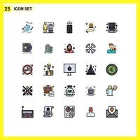 reeks van 25 modern ui pictogrammen symbolen tekens voor hart in zakenman hand- contant geld bewerkbare vector ontwerp elementen