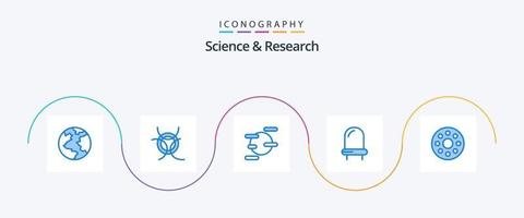 wetenschap blauw 5 icoon pak inclusief . Uranus. monitor. baby vector