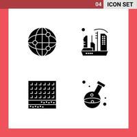 solide glyph pak van 4 universeel symbolen van wereld toetje stad koepel dankzegging bewerkbare vector ontwerp elementen