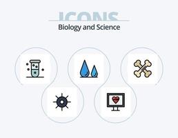 biologie lijn gevulde icoon pak 5 icoon ontwerp. . oog. . anatomie vector