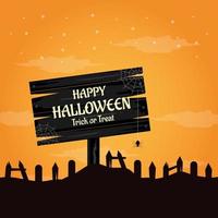 platte ontwerp halloween achtergrond vector