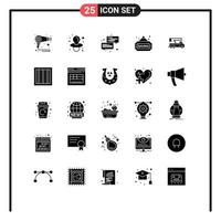 voorraad vector icoon pak van 25 lijn tekens en symbolen voor vrachtauto label gesprek teken geschiktheid bewerkbare vector ontwerp elementen