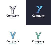 brief y groot logo pak ontwerp creatief modern logos ontwerp voor uw bedrijf vector