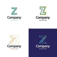 brief z groot logo pak ontwerp creatief modern logos ontwerp voor uw bedrijf vector