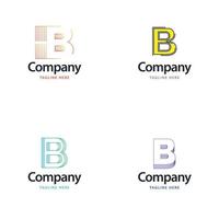 brief b groot logo pak ontwerp creatief modern logos ontwerp voor uw bedrijf vector