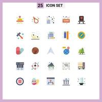 voorraad vector icoon pak van 25 lijn tekens en symbolen voor keuken gereedschap stoel acupunctuur baby bord bewerkbare vector ontwerp elementen