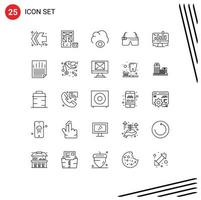25 creatief pictogrammen modern tekens en symbolen van computer bedrijf wolk slim bril bewerkbare vector ontwerp elementen