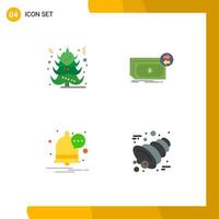 4 gebruiker koppel vlak icoon pak van modern tekens en symbolen van Kerstmis bericht bankbiljetten stromen herfst bewerkbare vector ontwerp elementen