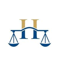 brief ii wet firma logo ontwerp voor advocaat, gerechtigheid, wet procureur, legaal, advocaat onderhoud, wet kantoor, schaal, wet stevig, advocaat zakelijke bedrijf vector
