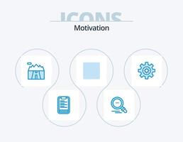 motivatie blauw icoon pak 5 icoon ontwerp. . instelling. bergen. versnelling. slot vector