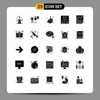 25 creatief pictogrammen modern tekens en symbolen van gegevens ontwikkeling markt ontwerp doos bewerkbare vector ontwerp elementen
