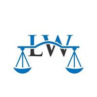 brief lw wet firma logo ontwerp voor advocaat, gerechtigheid, wet procureur, legaal, advocaat onderhoud, wet kantoor, schaal, wet stevig, advocaat zakelijke bedrijf vector