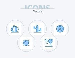 natuur blauw icoon pak 5 icoon ontwerp. . stroom. fabriek. natuur. woestijn vector