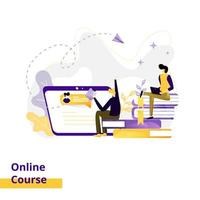 bestemmingspagina illustratie online cursus vector