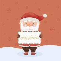 cute cartoon kerstman karakter. vector illustratie.