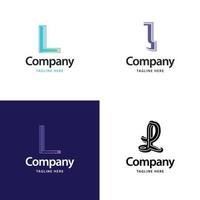 brief l groot logo pak ontwerp creatief modern logos ontwerp voor uw bedrijf vector