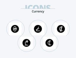 valuta glyph icoon pak 5 icoon ontwerp. . blockchain . geld. lite munt . Oekraïne vector