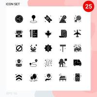25 gebruiker koppel solide glyph pak van modern tekens en symbolen van presentatie teken ticket vrouw dag bewerkbare vector ontwerp elementen