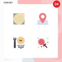 mobiel koppel vlak icoon reeks van 4 pictogrammen van doolhof opties strategie wijzer instellingen bewerkbare vector ontwerp elementen