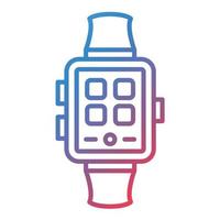 smartwatch lijn verloop icoon vector