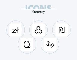 valuta lijn icoon pak 5 icoon ontwerp. blockchain. levbrazilië. munteenheid. kirgizisch. Bulgaars vector