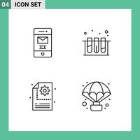 4 creatief pictogrammen modern tekens en symbolen van verwijderd werkwijze recycle test instelling bewerkbare vector ontwerp elementen