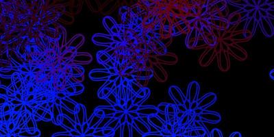 donkerblauw, rood vectorpatroon met abstracte vormen. vector