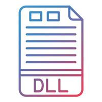 dll lijnverloop icoon vector