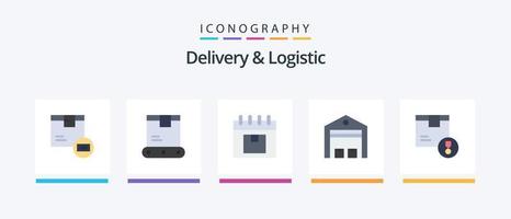 levering en logistiek vlak 5 icoon pak inclusief Verzenden. levering. Verzenden. Product. beheer. creatief pictogrammen ontwerp vector