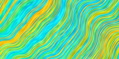 lichtblauw, geel vector sjabloon met lijnen.