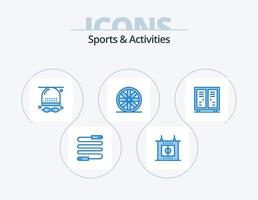 sport- en activiteiten blauw icoon pak 5 icoon ontwerp. kast. atleet. atletiek. activiteiten. sport- vector
