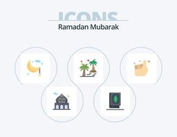 Ramadan vlak icoon pak 5 icoon ontwerp. boom. datum. ramadan. Ramadan. maan- vector