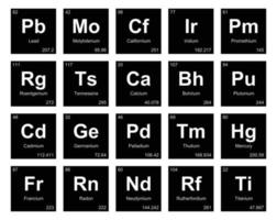 20 preiodisch tafel van de elementen icoon pak ontwerp vector