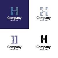 brief h groot logo pak ontwerp creatief modern logos ontwerp voor uw bedrijf vector