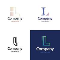 brief l groot logo pak ontwerp creatief modern logos ontwerp voor uw bedrijf vector