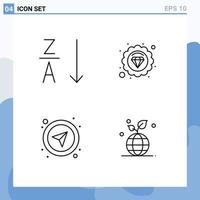 4 creatief pictogrammen modern tekens en symbolen van alfabetisch gebruiker premie koppel eco bewerkbare vector ontwerp elementen