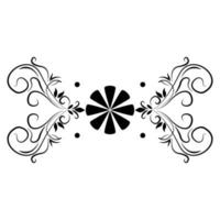 scheidingslijn florale decoratie vintage vignet pictogram vector