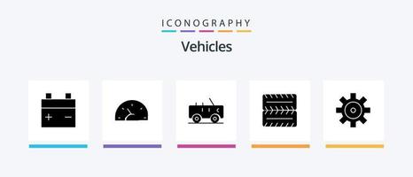 voertuigen glyph 5 icoon pak inclusief . voertuig configuratie. hummer. voertuigen. voertuigen. creatief pictogrammen ontwerp vector