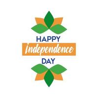 India onafhankelijkheidsdag viering met lotusbloem vlakke stijl vector illustratie ontwerp