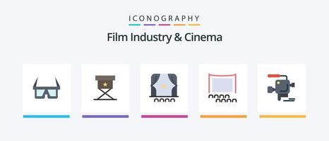 cenima vlak 5 icoon pak inclusief . bioscoop. film camera. bioscoop. creatief pictogrammen ontwerp vector