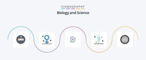 biologie vlak 5 icoon pak inclusief . laboratorium. geneesmiddelen. chemie. biochemie vector
