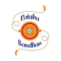 gelukkige raksha bandhan bloem polsbandje accessoire vlakke stijl vector