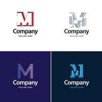 brief m groot logo pak ontwerp creatief modern logos ontwerp voor uw bedrijf vector