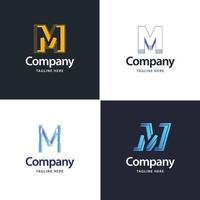 brief m groot logo pak ontwerp creatief modern logos ontwerp voor uw bedrijf vector