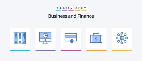 financiën blauw 5 icoon pak inclusief betalingen. financiën. betalingen. dollar. procent. creatief pictogrammen ontwerp vector